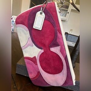 Coach Suede Large Wristlet/Clutch